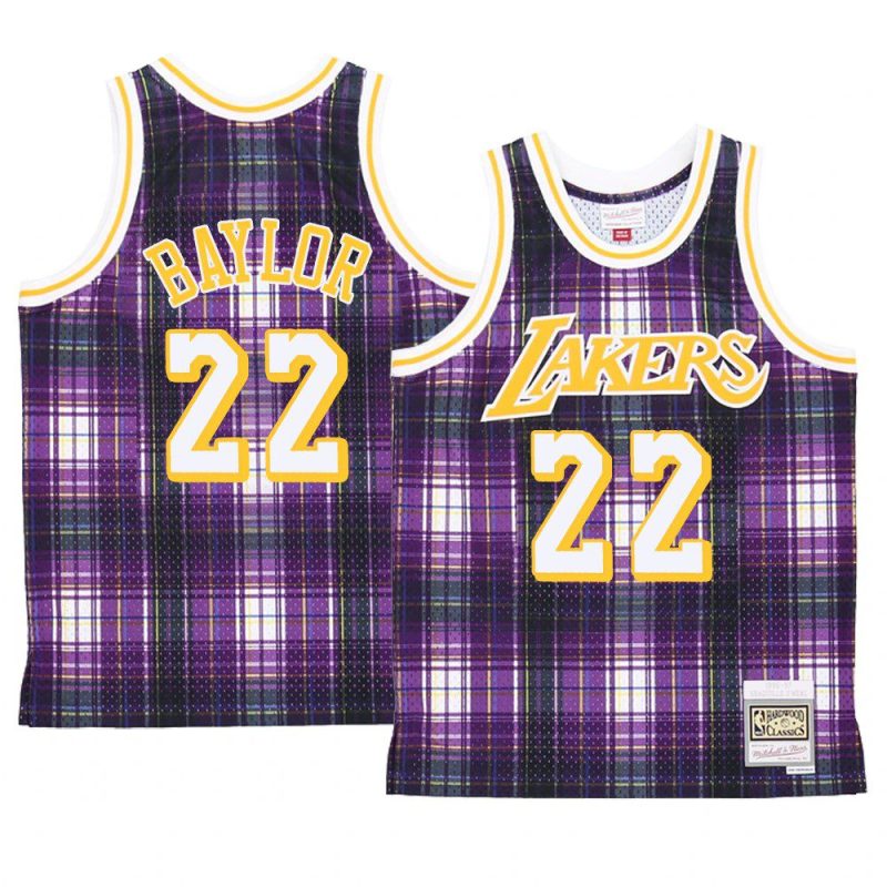 elgin baylor jersey private school purple men's