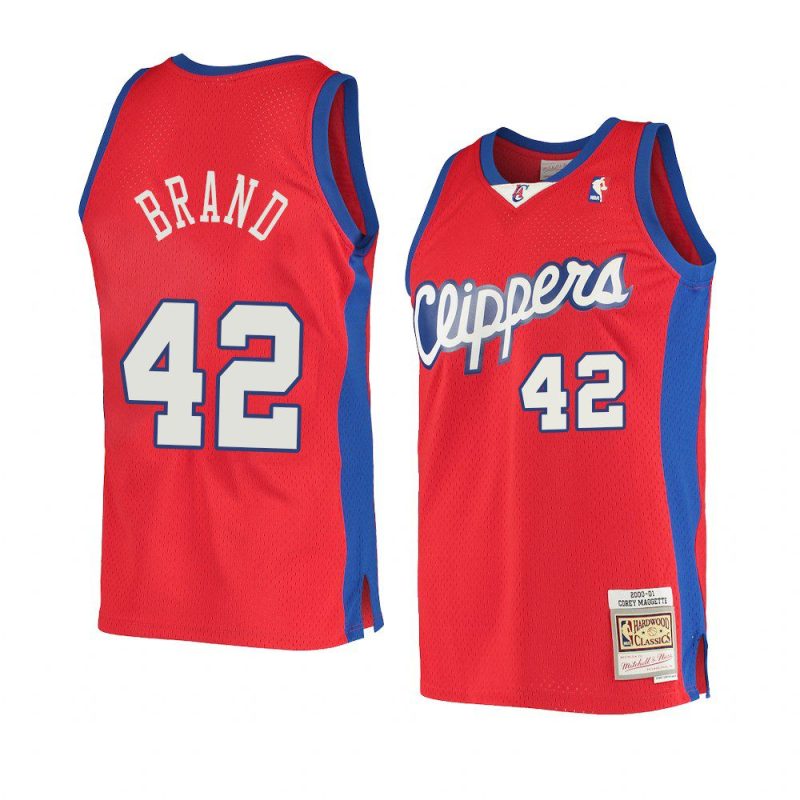 elton brand red hardwood classics jersey