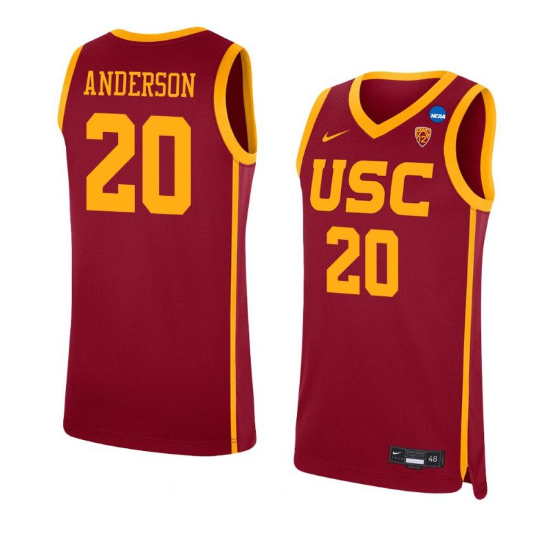 ethan anderson replica jersey college basketball red