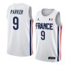 eurobasket mvp tony parker olymipcs game white jersey