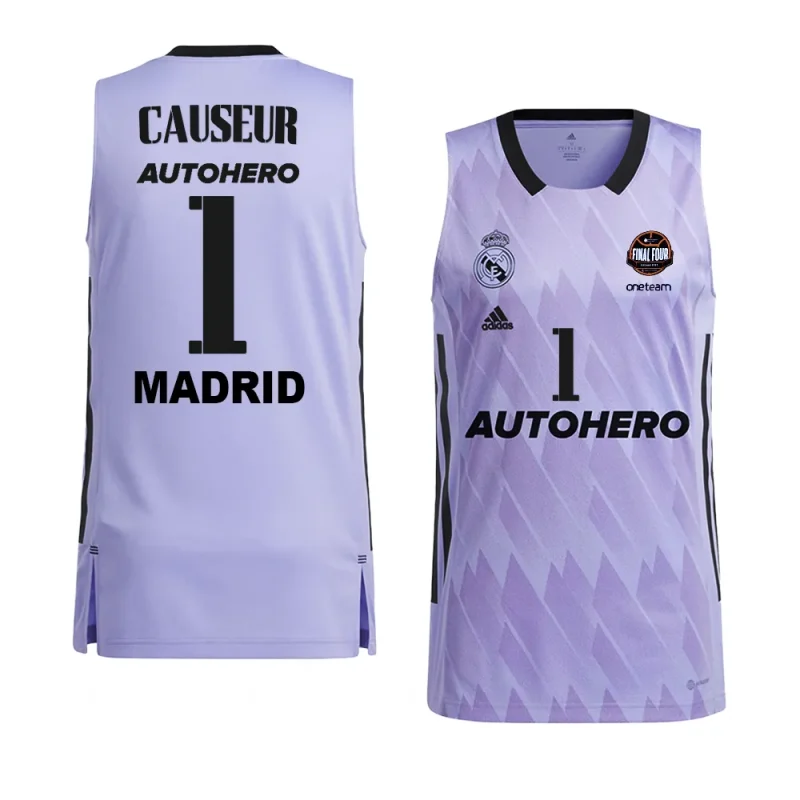 fabien causeur real madrid 11th euroleague champions purplejersey purple