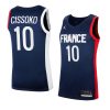 france fiba u18 european championship 2022 sidy cissoko navy jersey