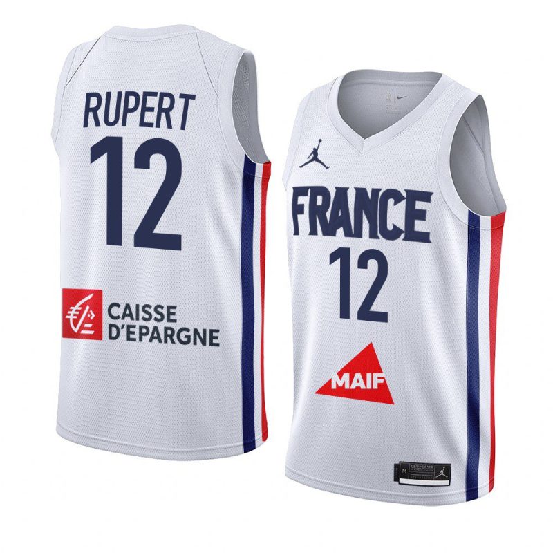 france team fiba u18 european championship 2022 rayan rupert white jersey