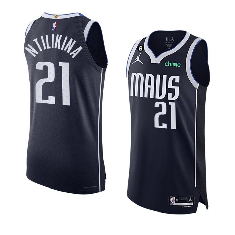 frank ntilikina 2022 23mavericks jersey statement editionauthentic navy