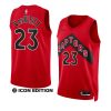 fred vanvleet raptorsjersey 2022 23icon edition redswingman