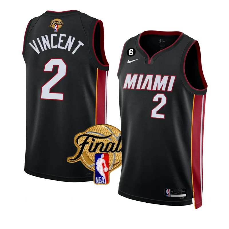 gabe vincent statement edition jersey 2023 nba finals black