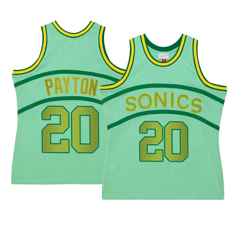 gary payton jersey space knit green hardwood classics