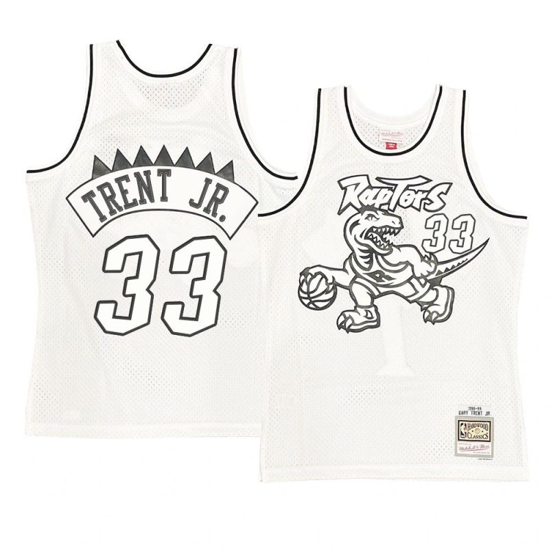 gary trent jr. black logo jersey throwback white