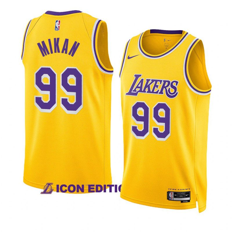 george mikan lakersjersey retired number gold