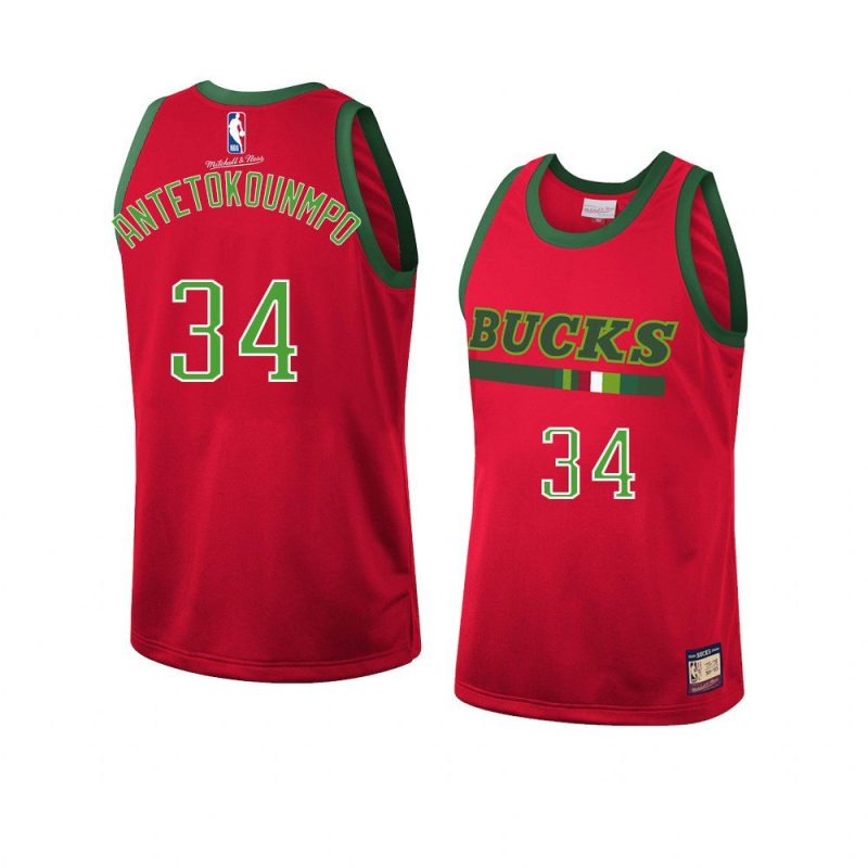 giannis antetokounmpo fashion jersey hardwood classics red