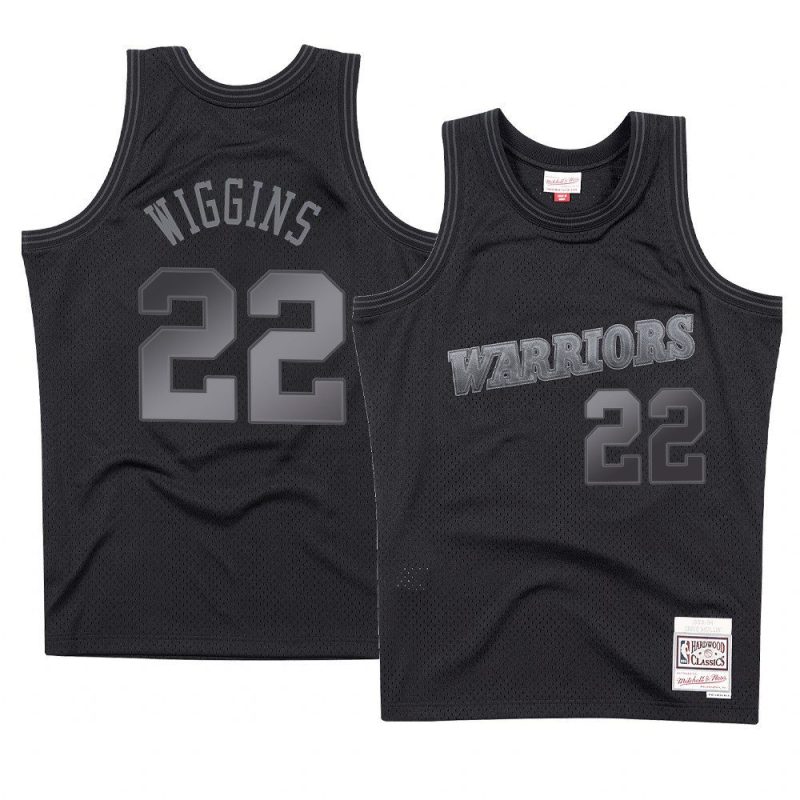 golden state warriors andrew wiggins black tonal jersey