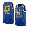 golden state warriors andrew wiggins blue hardwood classics jersey