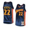 golden state warriors andrew wiggins navy hardwood classics authentic jersey