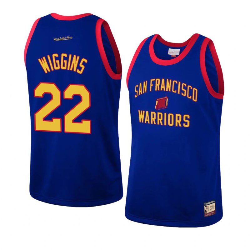 golden state warriors andrew wiggins royal hardwood classics jersey