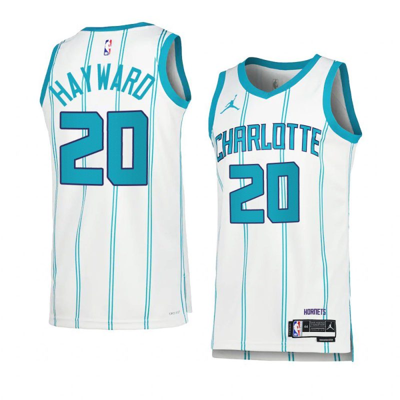 gordon hayward hornetsjersey 2022 23association edition whiteswingman