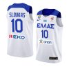 greece team fiba basketball world cup 2022 kostas sloukas white home jersey