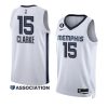 grizzlies brandon clarke white 2022 23association edition no.6 patch jersey