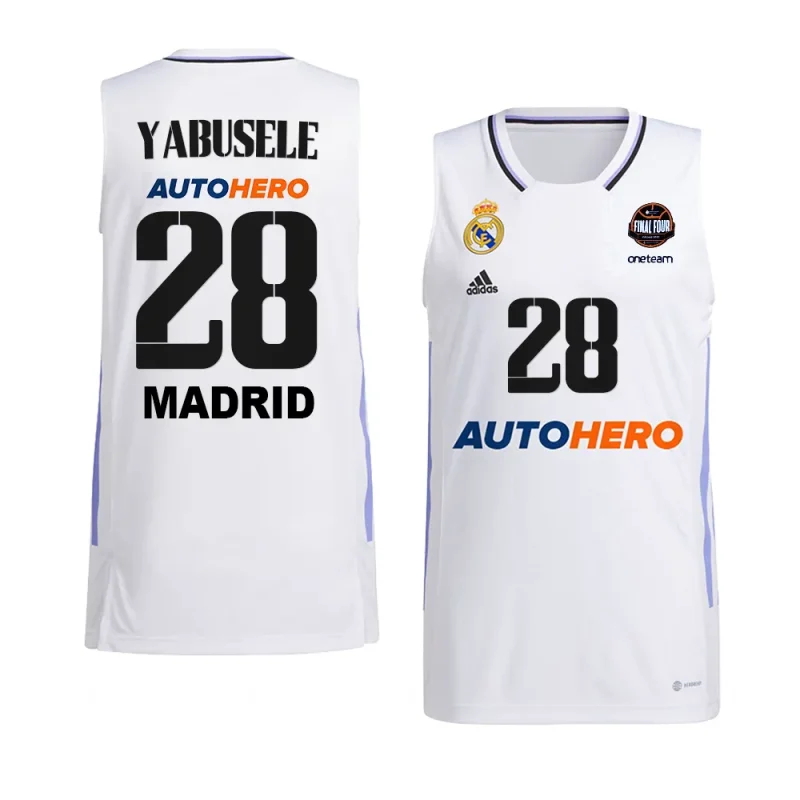 guerschon yabusele real madrid 11th euroleague champions home shirtjersey white