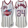 hakeem olajuwon hardwood classics white stripe jersey