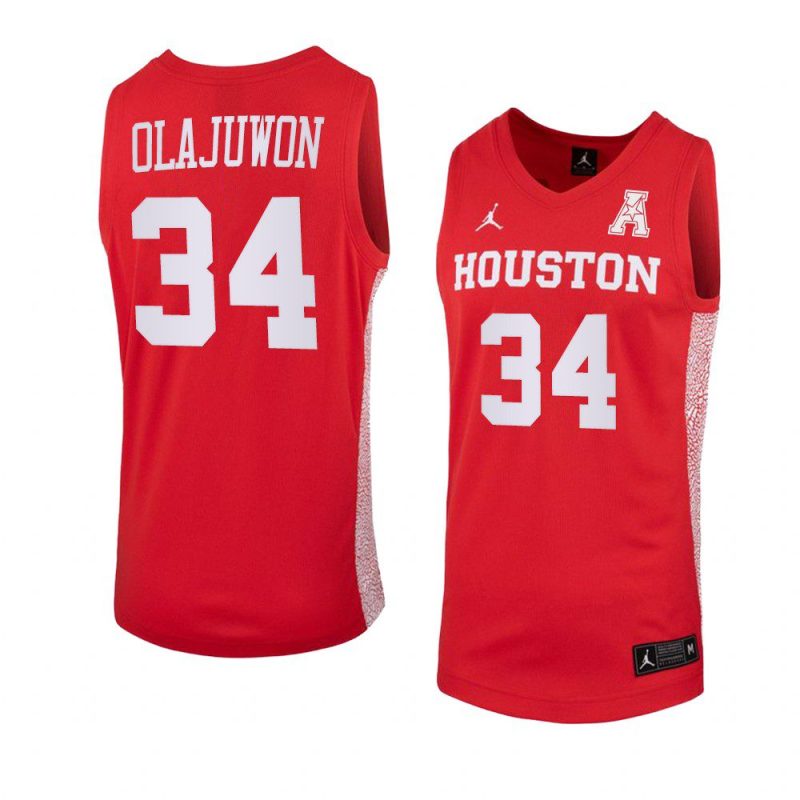 hakeem olajuwon jordan brand jersey basketball red