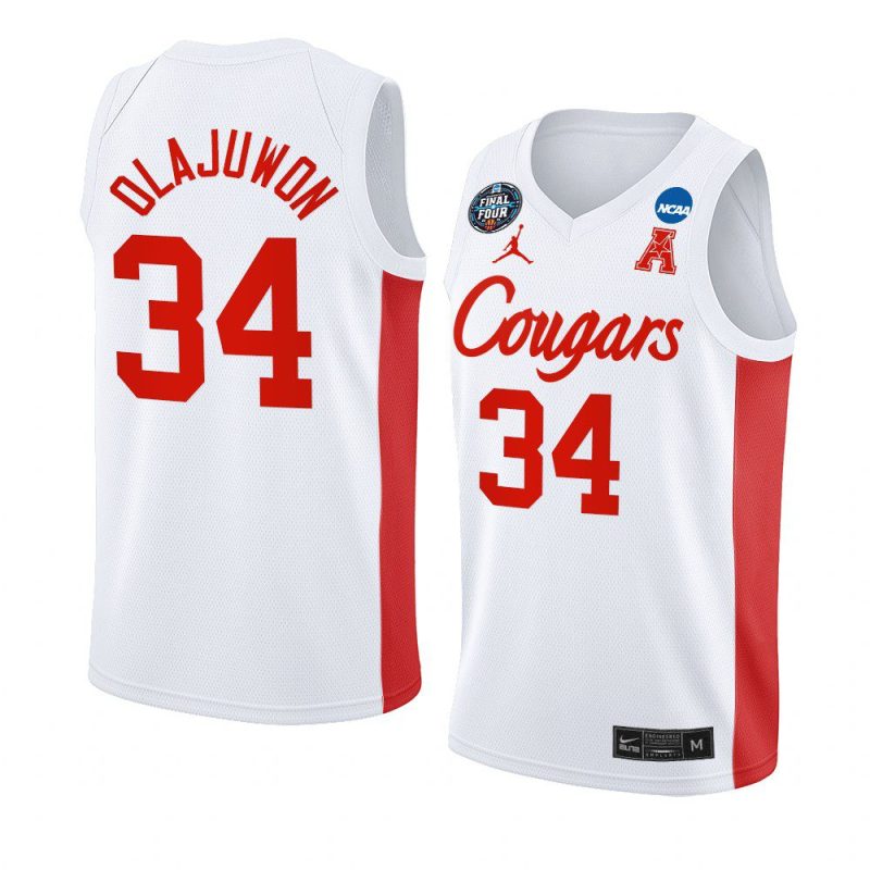 hakeem olajuwon march madness jersey final four white