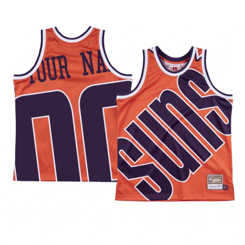 hardwood classics custom jersey big face orange