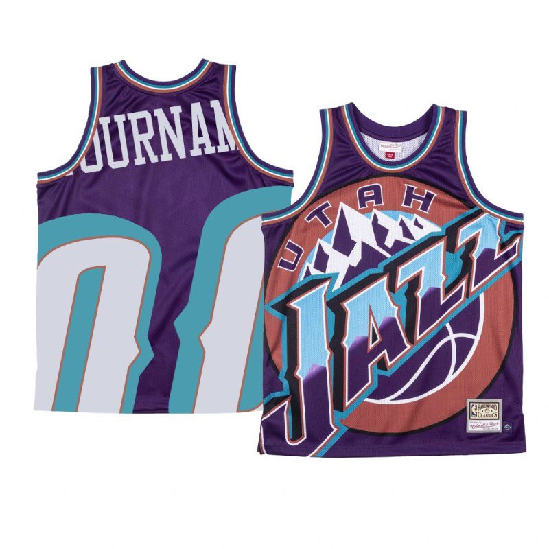 hardwood classics custom jersey big face purple