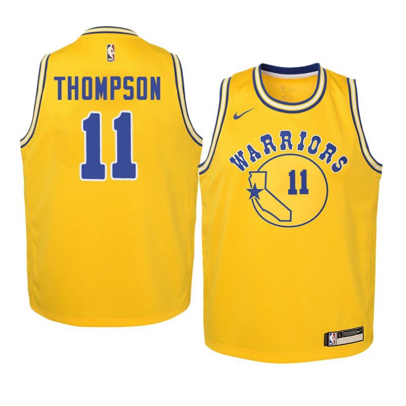 hardwood classics klay thompson jersey gold youth