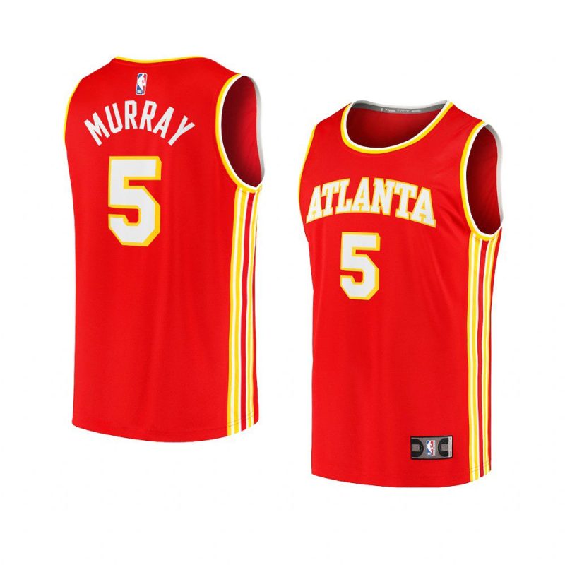 hawks dejounte murray red fast break replica icon edition jersey