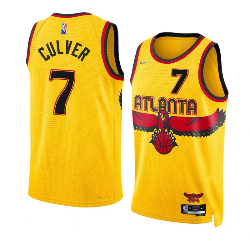 hawks jarrett culver yellow icon edition 75th diamond badge jersey