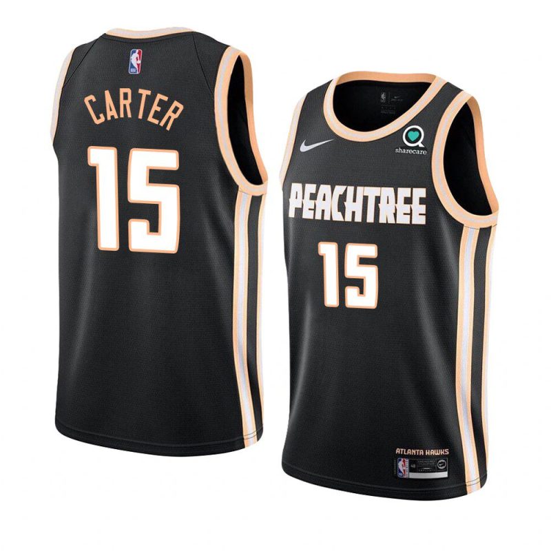 hawks vince carter city jersey men's black 2019 20