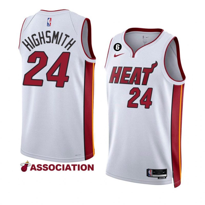 haywood highsmith heatjersey 2022 23association edition whiteno.6 patch