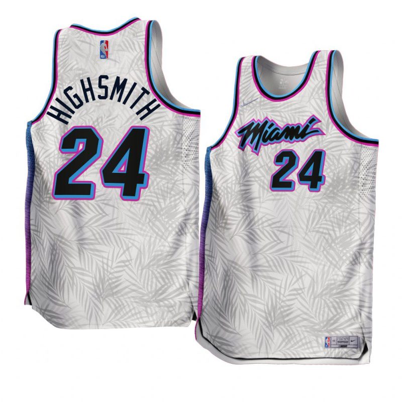 haywood highsmith heatjersey 2022 23earned edition white