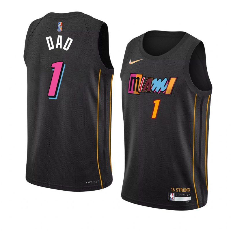 heat no.1 dad jersey 2022 fathers day gift black