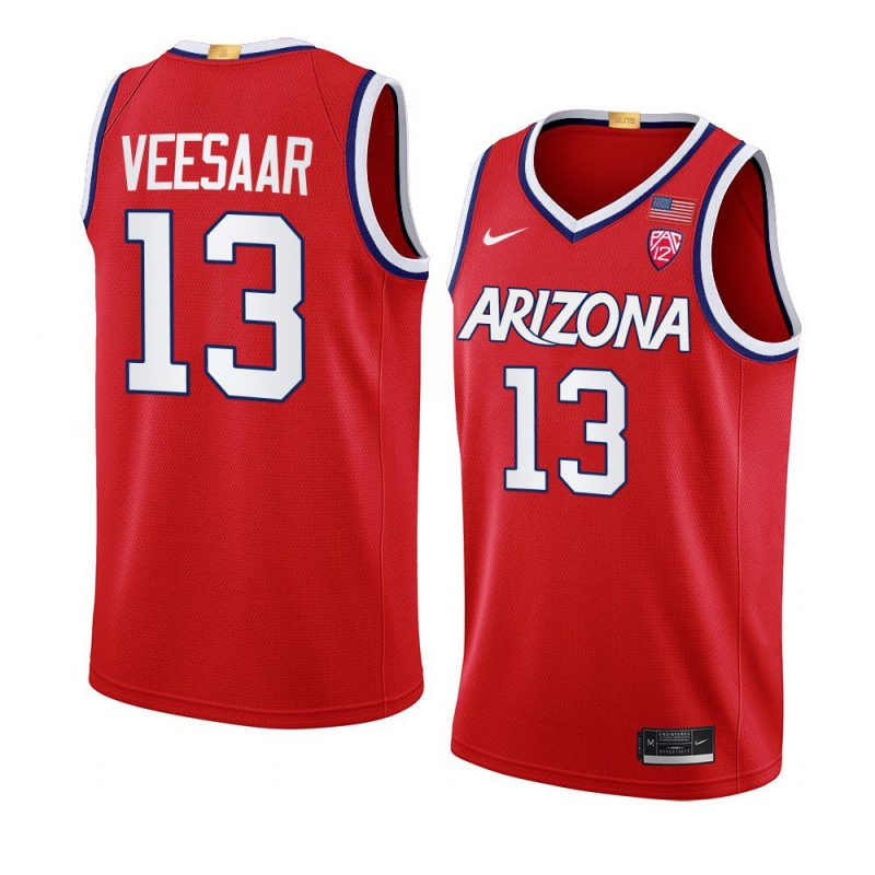 henri veesaar jersey college basketball red 2022 23