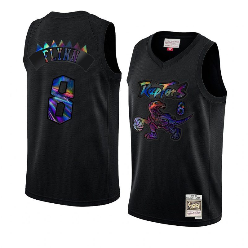 holographic malachi flynn jersey iridescent logo black