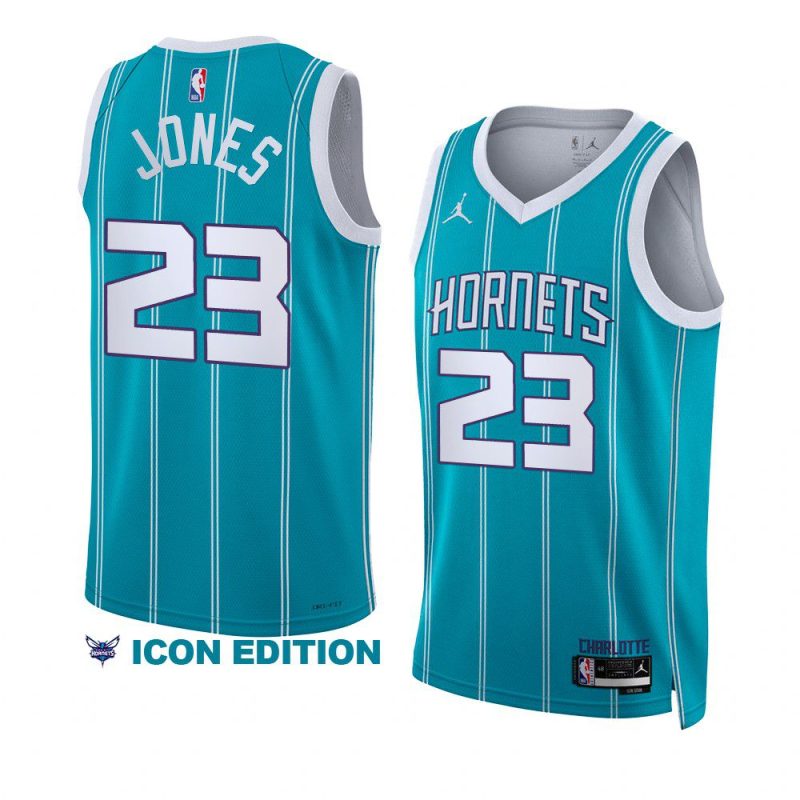 hornets kai jones teal 2022 23icon edition swingman jersey