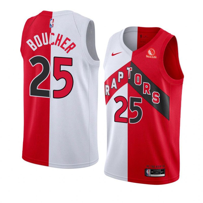 icon association chris boucher jersey split white red