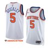 immanuel quickley knicksjersey 2022 23association edition whiteswingman