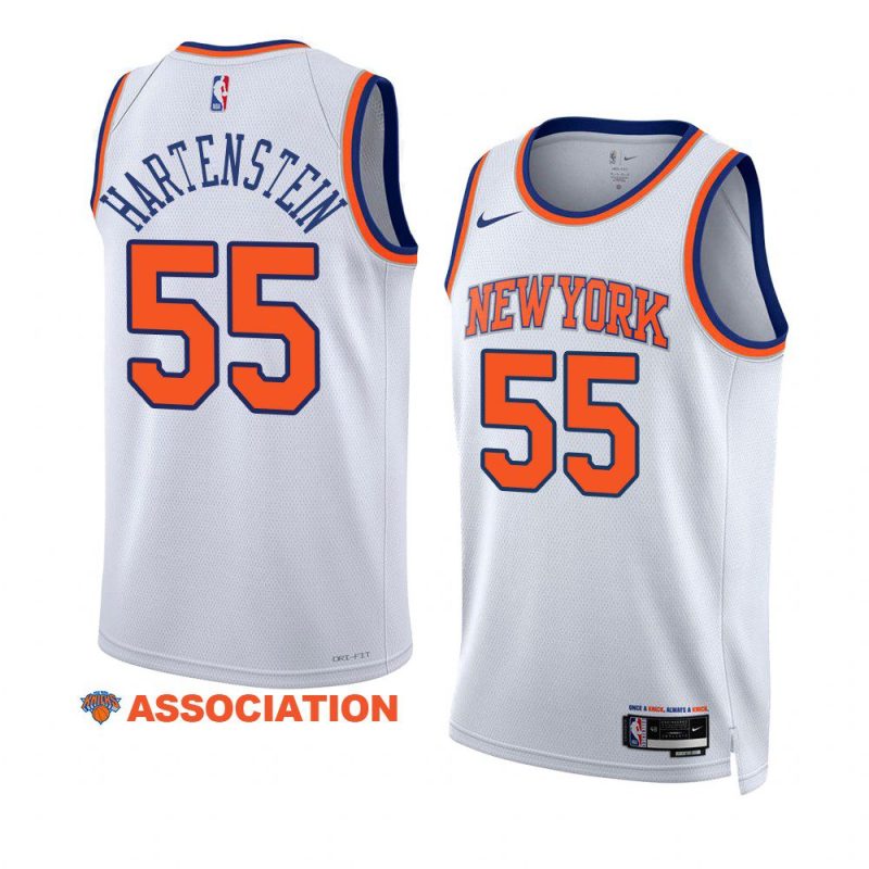 isaiah hartenstein knicksjersey 2022 23association edition whiteswingman