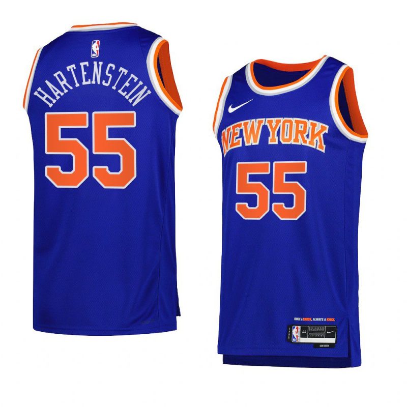 isaiah hartenstein knicksjersey 2022 23icon edition blueswingman