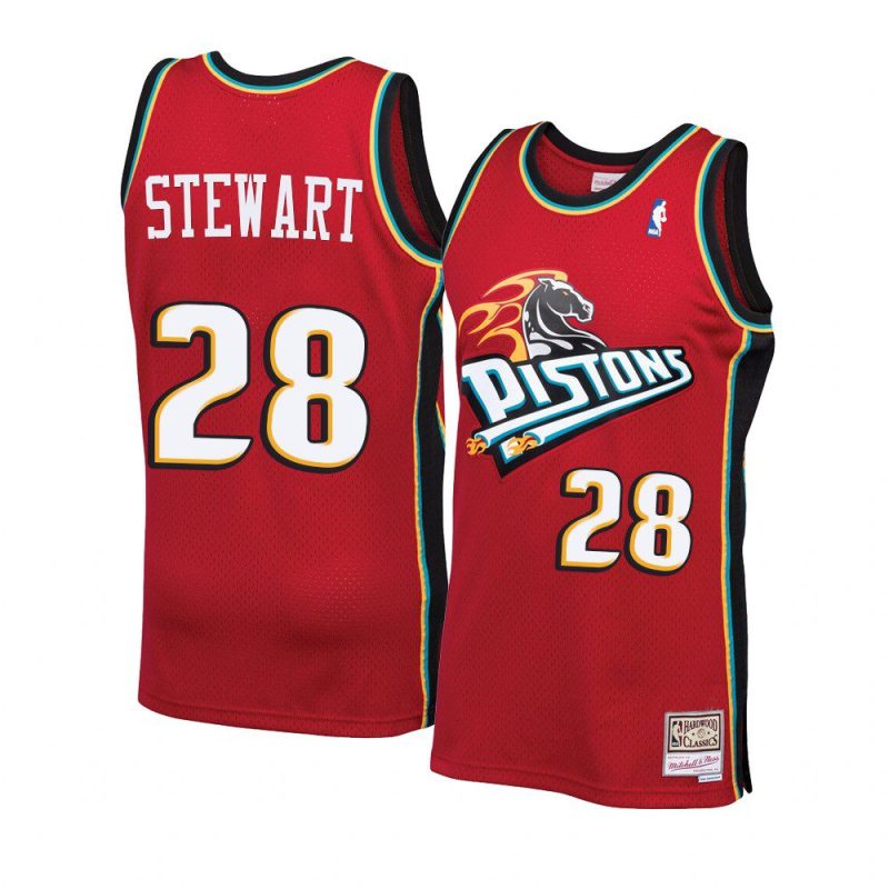 isaiah stewart jersey throwback 90s red hwc swingman men