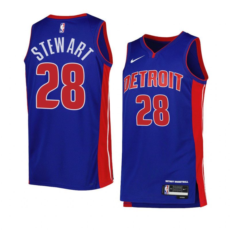 isaiah stewart pistonsjersey 2022 23icon edition blueswingman