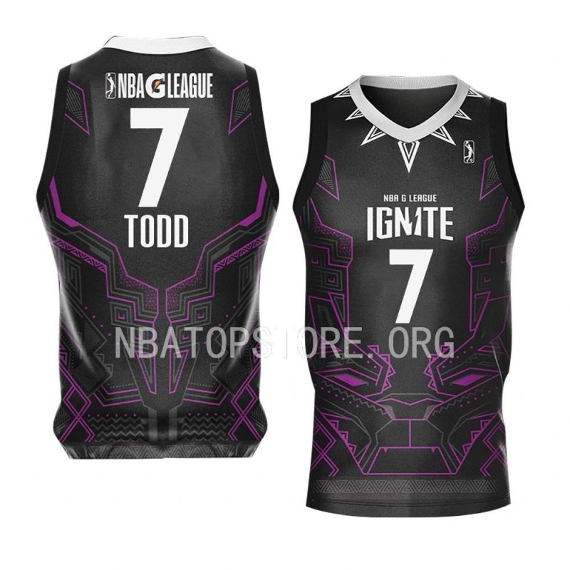 isaiah todd marvel super hero day jersey 2022black panther black