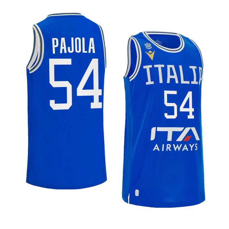 italy basketball 2023 fiba world cup alessandro pajola blue home jersey