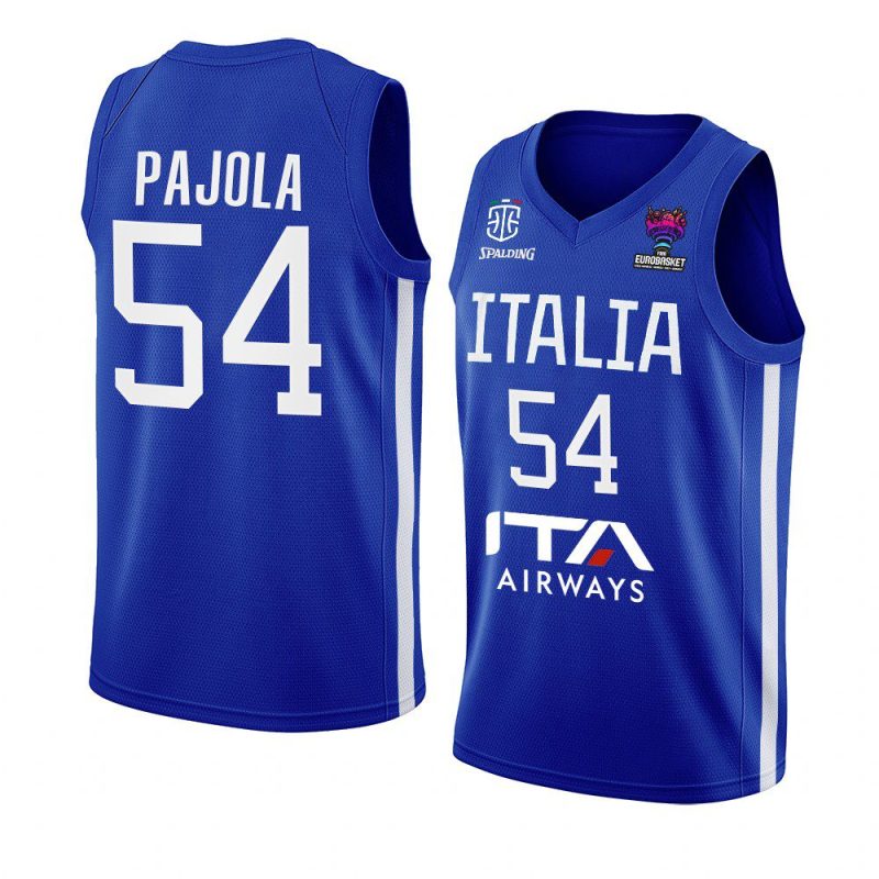 italy team eurobasket 2022 alessandro pajola blue home jersey