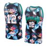 ja morant jersey floral fashion black hardwood classics men