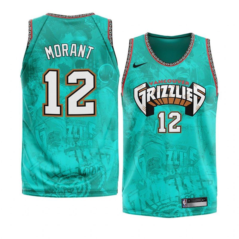 ja morant teal 2020 fashion edition jersey