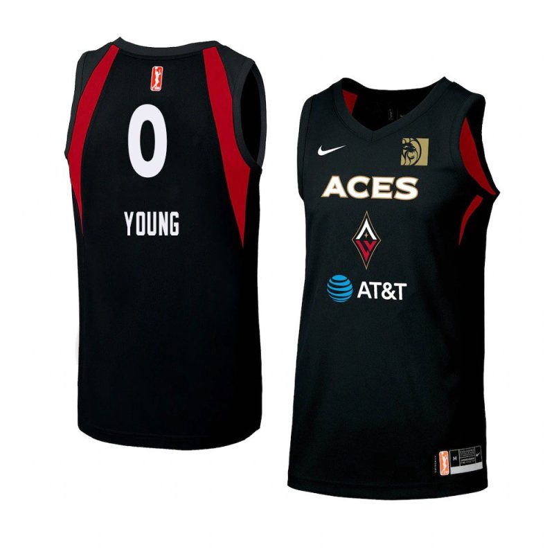 jackie young women's jersey swingman black 2021