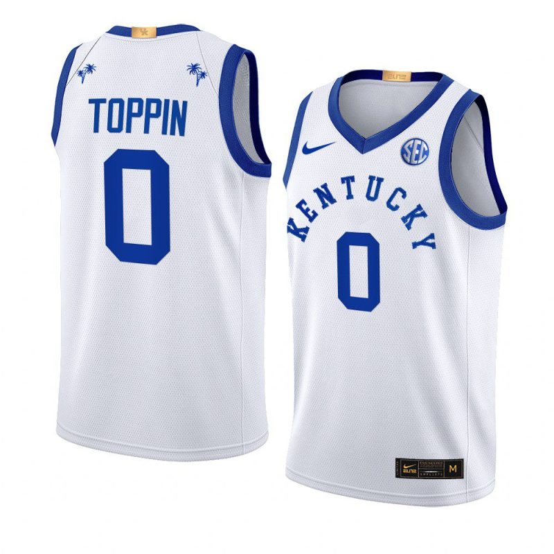 jacob toppin basketball jersey 2022 big blue bahamas white